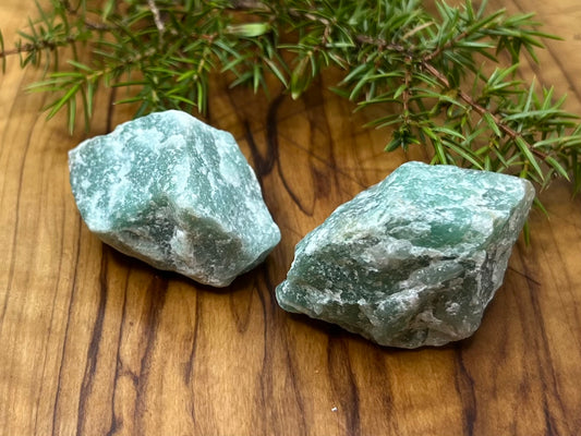 Aventurin, grön råa