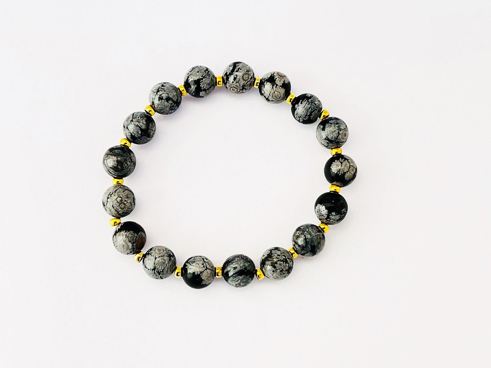 Obsidian Snöflinga - Armband - Avens by Blue